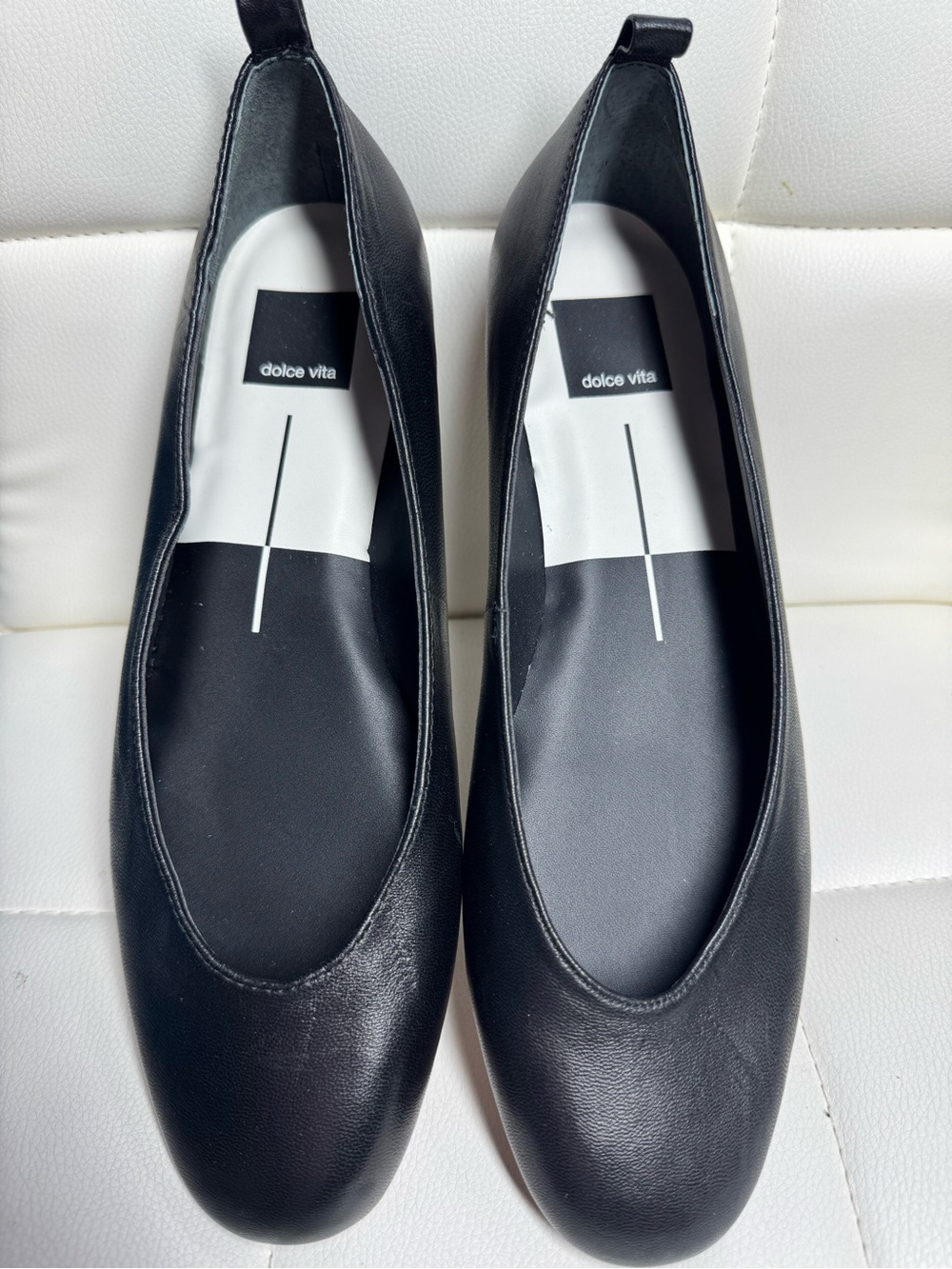 Dolce Vita Black Leather Ballet Flats